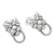 Sterling silver drop earrings, 'Jaguar Face' - Jaguar Face Sterling Silver Drop Earrings (image 2c) thumbail