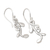 Sterling silver dangle earrings, 'Leaf Notes' - Sterling Silver Leafy Dangle Earrings from Bali (image 2b) thumbail