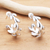 Sterling silver half -hoop earrings, 'Rice Garland' - Sterling Silver Rice Stalk Half-Hoop Earrings (image 2) thumbail