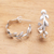 Sterling silver half -hoop earrings, 'Rice Garland' - Sterling Silver Rice Stalk Half-Hoop Earrings (image 2b) thumbail
