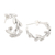 Sterling silver half -hoop earrings, 'Rice Garland' - Sterling Silver Rice Stalk Half-Hoop Earrings (image 2c) thumbail