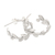 Sterling silver half -hoop earrings, 'Rice Garland' - Sterling Silver Rice Stalk Half-Hoop Earrings (image 2d) thumbail