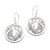 Sterling silver dangle earrings, 'Tsuba Motif' - Sterling Silver Japan-Inspired Dangle Earrings thumbail