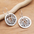 Sterling silver dangle earrings, 'Tsuba Motif' - Sterling Silver Japan-Inspired Dangle Earrings (image 2b) thumbail