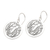 Sterling silver dangle earrings, 'Tsuba Motif' - Sterling Silver Japan-Inspired Dangle Earrings (image 2c) thumbail