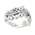 Sterling silver band ring, 'Flourishing Flora' - Leafy Vine Sterling Silver Band Ring from Bali (image 2e) thumbail