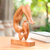 Wood sculpture, 'Sayanasana Pose' - Hand Carved Wood Scorpion Pose Yoga Sculpture (image 2) thumbail