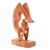 Wood sculpture, 'Sayanasana Pose' - Hand Carved Wood Scorpion Pose Yoga Sculpture thumbail
