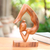 Wood sculpture, 'Sayanasana Pose' - Hand Carved Wood Scorpion Pose Yoga Sculpture (image 2b) thumbail