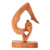 Wood sculpture, 'Sayanasana Pose' - Hand Carved Wood Scorpion Pose Yoga Sculpture (image 2c) thumbail
