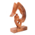 Escultura de madera - Escultura de yoga de pose de escorpión de madera tallada a mano