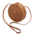 Round bamboo and ate grass woven shoulder bag, 'Happy Tradition' - Round Woven Bamboo and Ate Grass Shoulder Bag (image 2c) thumbail