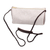 Leather accented cotton shoulder bag, 'Java Barrel' - Barrel-Shaped Cotton and Leather Shoulder Bag