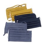 Cotton face masks, 'Color Harmony' (set of 6) - 6 Handcrafted Double Cotton Face Masks in 3 Solid Colors