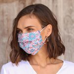 Cotton face masks 'Batik Inspiration' (set of 3) - Set of 3 Single Layer Cotton Print Elastic Loop Face Masks