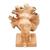 Wood sculpture, 'Emerging Elephant' - Hand Carved Elephant Sculpture on Wood Stand (image 2d) thumbail
