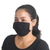Cotton face masks, 'Professional Black' (set of 4) - 4 Artisan Crafted Black Cotton Contoured 2 Layer Face Masks (image 2e) thumbail