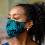 Rayon batik face masks, 'Batik Magic' (set of 3) - Set of 3 Double Layer Rayon Batik Elastic Loop Face Masks