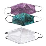 Rayon batik face masks, 'Batik Magic' (set of 3) - Set of 3 Double Layer Rayon Batik Elastic Loop Face Masks