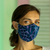 Rayon batik face masks, 'On the Island' (extra wide, pair) - 2 Extra Wide Double Layer Rayon Batik Face Masks (image 2d) thumbail