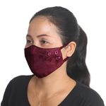 Embroidered cotton face masks, 'Cheerful Floral Trio' (set of 3) - 3 Colorful Floral Embroidery Cotton Contoured Face Masks