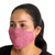 Beaded cotton face masks, 'Feminine Glam' (pair) - 2 Hand Beaded Cotton Contoured Face Masks in Black and Pink (image 2c) thumbail