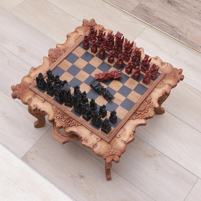 juego de ajedrez de madera - Juego de ajedrez de madera de vida marina