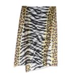 Hand painted silk shawl, 'Animal Instincts' - Zebra Stripe and Leopard Spot Silk Chiffon Shawl