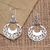 Sterling silver dangle earrings, 'Vintage Crescents' - Vintage Style Sterling Silver Dangle Earrings