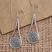 Featured review for Sterling silver dangle earrings, Bali Jawan
