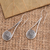 Sterling silver dangle earrings, 'Bali Jawan' - Balinese Style Sterling Silver Dangle Earrings (image 2b) thumbail
