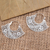 Sterling silver hoop earrings, 'Cape of Flowers' - Sterling Silver Floral Hoop Earrings from Bali