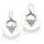 Sterling silver dangle earrings, 'Deco Dots' - Art Deco Style Sterling Silver Dangle Earrings