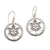 Sterling silver dangle earrings, 'Flower Wheels' - Floral Sterling Silver Dangle Earrings