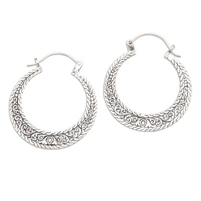 Sterling Silver Hoop Earrings from Bali