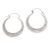 Sterling silver hoop earrings, 'Sukawati Circles' - Sterling Silver Hoop Earrings from Bali (image 2a) thumbail