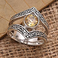 Featured review for Citrine cocktail ring, Crown of Sunshine