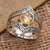 Citrine cocktail ring, 'Crown of Sunshine' - One Carat Citrine and Silver Cocktail Ring thumbail