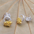 Gold-accented sterling silver stud earrings, 'Festoon' - Gold-Accented Sterling Silver Stud Earrings