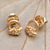 Pendientes chapados en oro - Delicados aretes de plata de primera ley bañados en oro