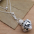 Onyx harmony ball necklace, 'Happy Chime' - Silver and Black Enamel Harmony Ball Necklace with Onyx (image 2b) thumbail