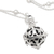 Onyx harmony ball necklace, 'Happy Chime' - Silver and Black Enamel Harmony Ball Necklace with Onyx (image 2c) thumbail
