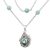 Amazonite harmony ball necklace, 'Blue Lace Angel Chime' - Silver Amazonite and Blue Enamel Harmony Ball Necklace (image 2c) thumbail