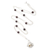 Garnet and peridot harmony ball long necklace, 'Plumeria Chime' - Silver & Garnet Plumeria Harmony Ball Necklace with Peridot thumbail