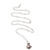 Cultured pearl harmony ball long necklace, 'Love's Purity' - Silver and Cultured Pearl Harmony Ball Necklace with Garnet thumbail