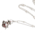 Cultured pearl harmony ball long necklace, 'Love's Purity' - Silver and Cultured Pearl Harmony Ball Necklace with Garnet (image 2b) thumbail