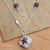 Amethyst and cultured pearl harmony ball necklace, 'Chimes of Comfort' - Silver Harmony Ball Necklace with Cultured Pearl & Amethyst (image 2) thumbail