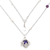Harmonie-Kugel-Halskette mit Amethyst und Zuchtperle - Silberne Harmonie-Kugel-Halskette mit Zuchtperle und Amethyst