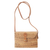 Naturfaser-Umhängetasche, 'Island Chic - Handgewebte Umhängetasche aus Bambus mit Riemen aus Kunstleder
