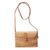 Natural fiber shoulder bag, 'Nature's Chic' - Bamboo Shoulder Bag with Faux Leather Strap